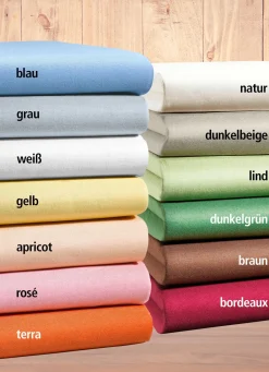 BADER irisette Mako-Jersey-Spannbetttuch BRAUN