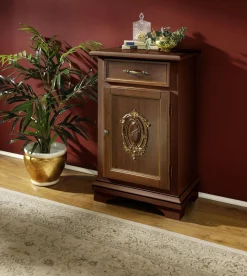 New BADER Italienische Möbelserie mit hochwertiger Holz-Applikation NUSSBAUM-GOLD