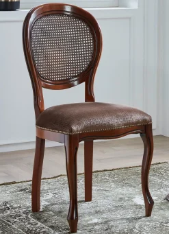 New BADER Italienische Sitzmöbel auf massivem Buchengestell NUSSBAUM-BRAUN