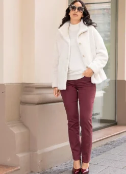 New laurakent Jacke aus kuschelweichem Plüsch CREME