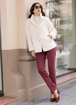 New laurakent Jacke aus kuschelweichem Plüsch CREME