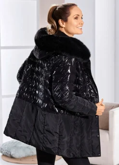 Best BADER Jacke im angesagten Materialmix SCHWARZ