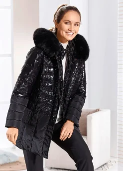 Best BADER Jacke im angesagten Materialmix SCHWARZ