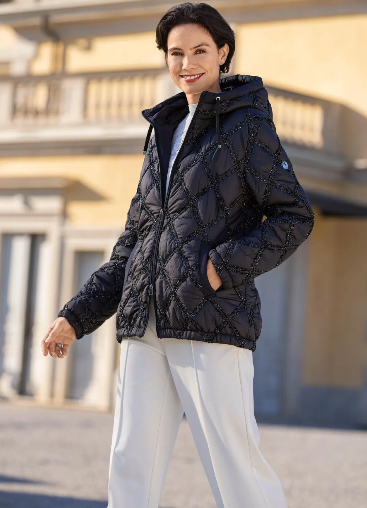 Hot BADER Jacke im Fancy-Look SCHWARZ