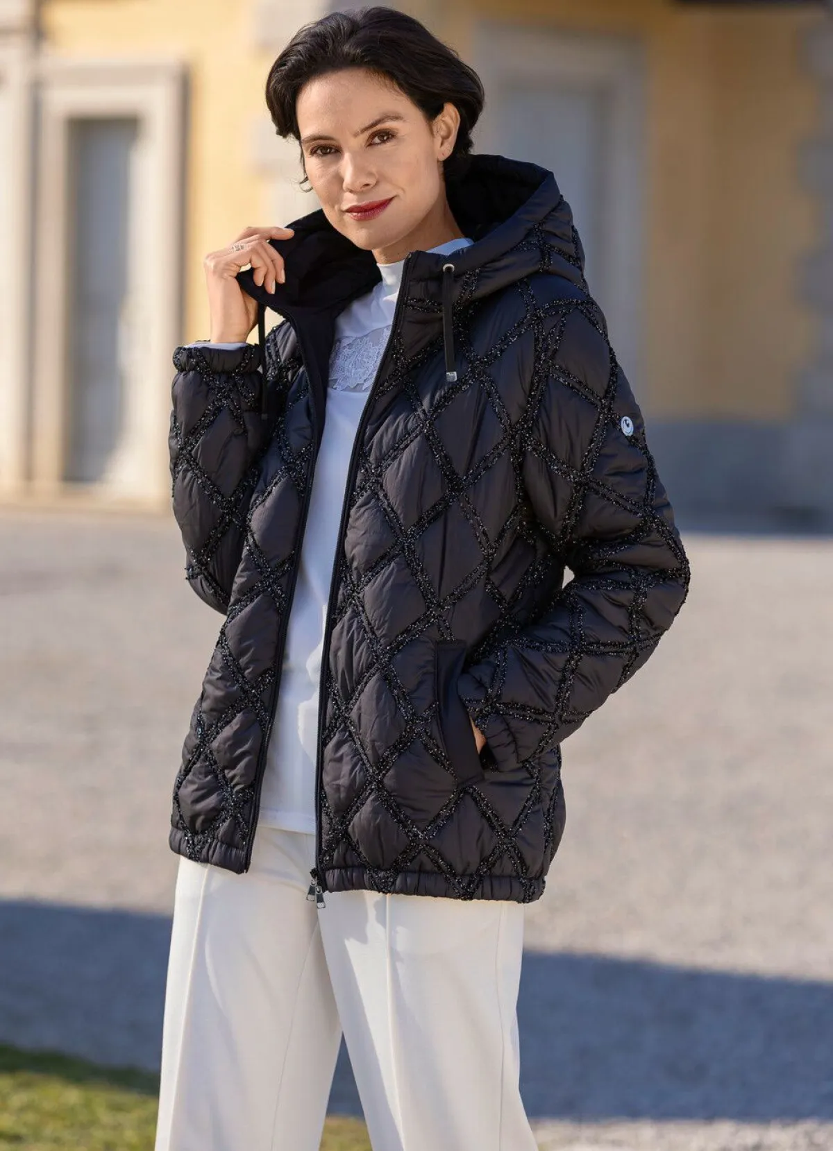 Hot BADER Jacke im Fancy-Look SCHWARZ