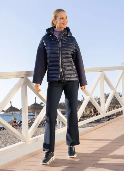 Outlet BADER Jacke in trendaktuellem Materialmix MARINE