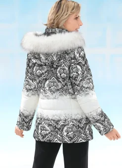 BADER Jacke mit abnehmbarer Kapuze ECRU-SCHWARZ