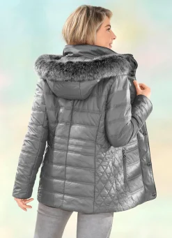 Clearance BADER Jacke mit abnehmbarer Kapuze STEINGRAU