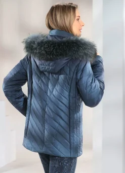 Clearance BADER Jacke mit abnehmbarer Kapuze STAHLBLAU