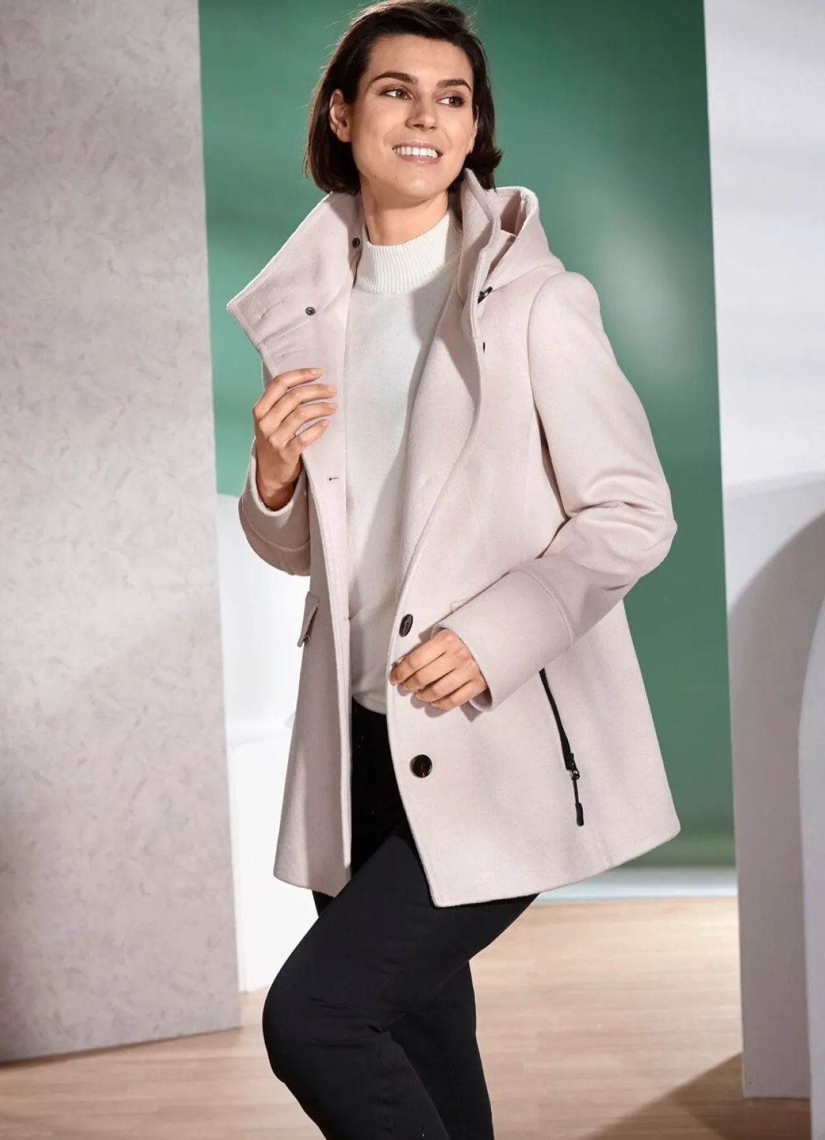 Discount BADER Jacke mit abnehmbarer Kapuze SAND