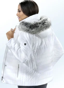 Sale BADER Jacke mit abnehmbarer Kapuze WEISS