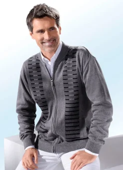 Best BADER Jacke mit durchgehendem Reißverschluss in 2 Farben DUNKELGRAU MELIERT