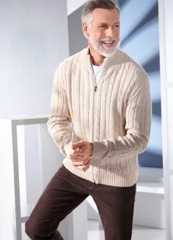 Discount BADER Jacke mit durchgehendem Reißverschluss in 5 Farben BEIGE