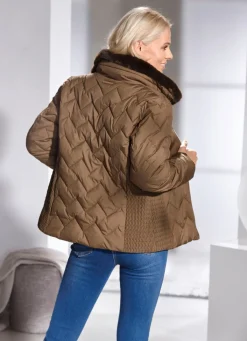 Clearance BADER Jacke mit fabelhaftem Zickzack-Stepp BRAUN