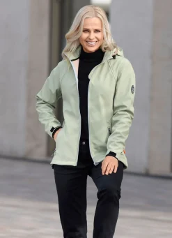 Hot BADER Jacke mit gebondeter Fleece-Innenausstattung LINDGRÜN
