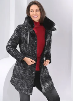 Online BADER Jacke mit Gürtel SCHWARZ