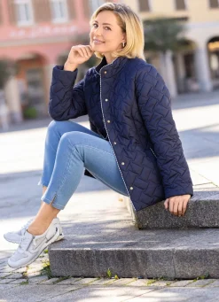 New BADER Jacke mit interessantem Stepp MARINE