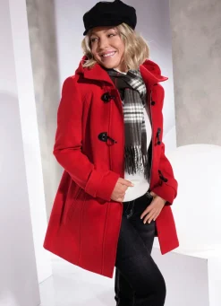 BADER Jacke mit Knebelverschlüssen KIRSCHROT