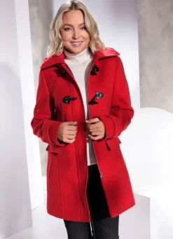 BADER Jacke mit Knebelverschlüssen KIRSCHROT