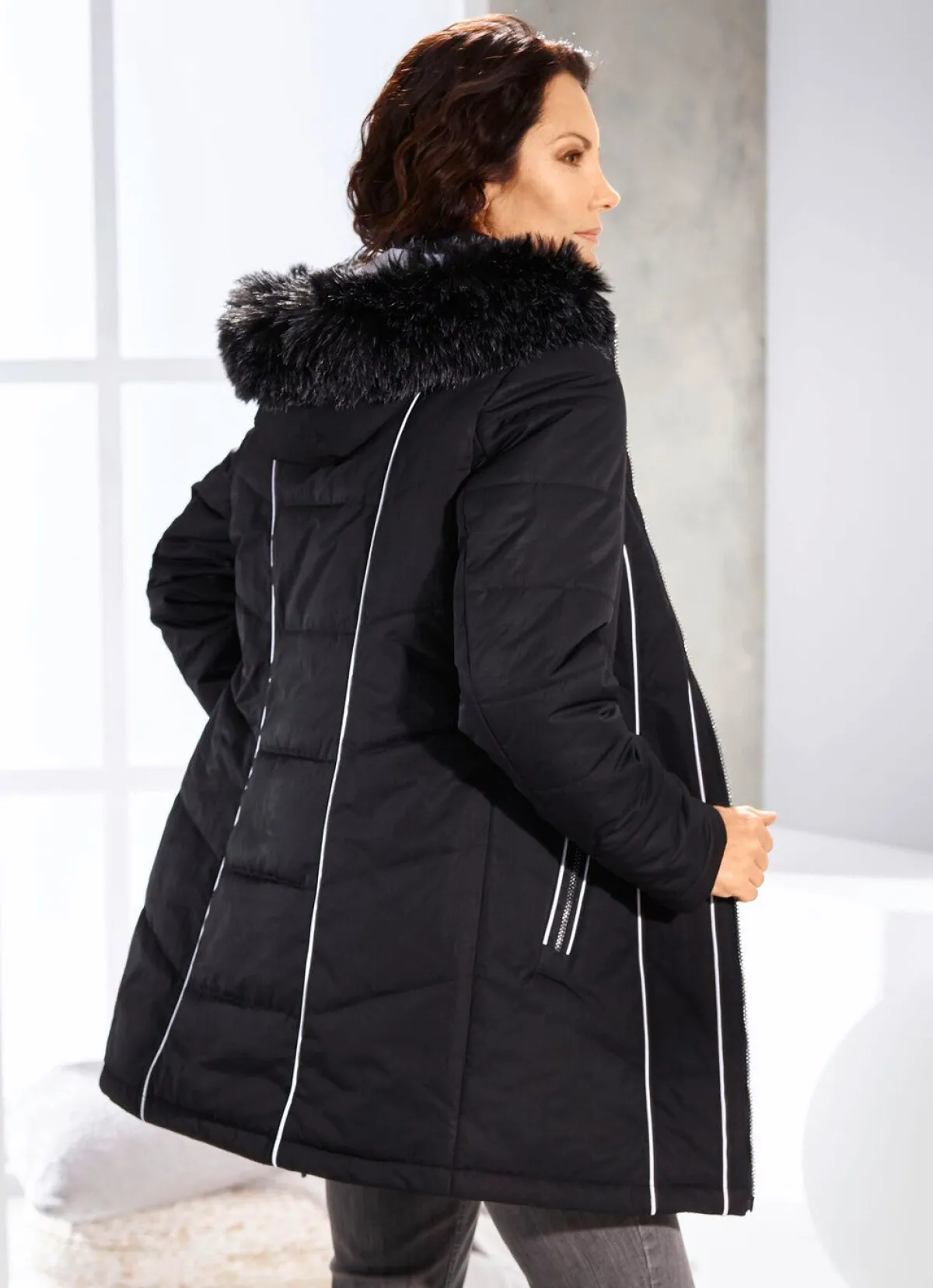 Clearance BADER Jacke mit Kontrastpaspelierungen SCHWARZ