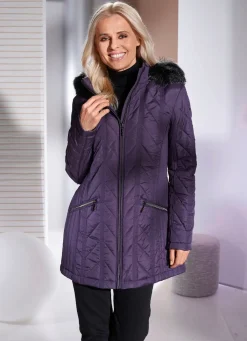 New BADER Jacke mit Längssteppung seitlich LILA