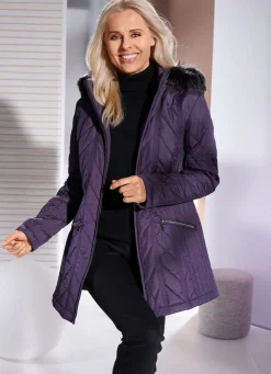 New BADER Jacke mit Längssteppung seitlich LILA