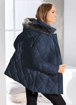 BADER Jacke mit Reißverschluss an den Seitenschlitzen NAVY