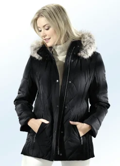 New BADER Jacke mit Reißverschluss unter der Druckerleiste SCHWARZ