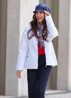 Discount BADER Jacke mit Reißverschlussleiste WEISS