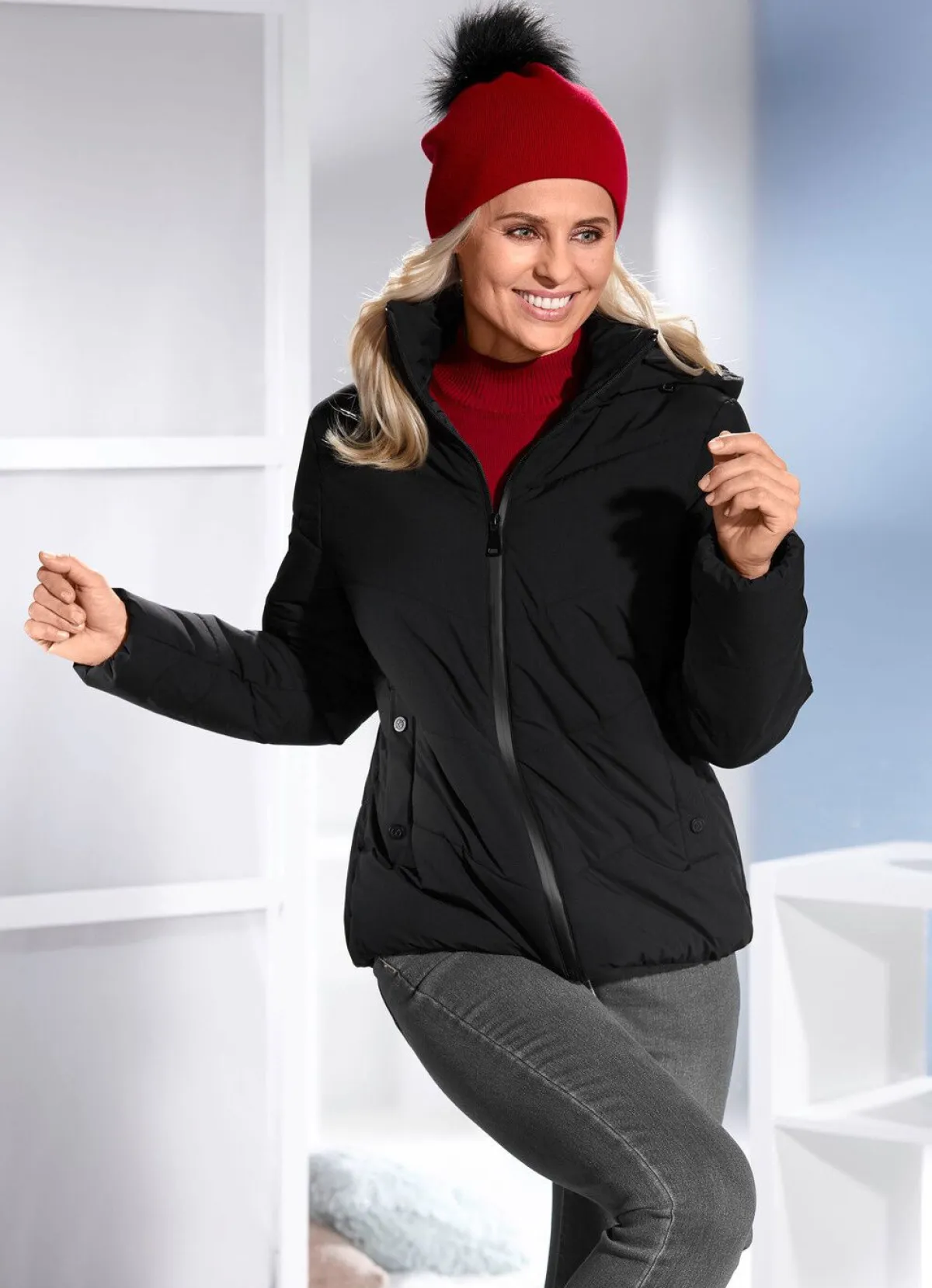 Clearance BADER Jacke mit Reißverschlussleiste SCHWARZ
