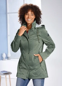 Clearance BADER Jacke mit Schub- und Reißverschlusstaschen OLIV