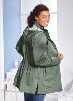 Clearance BADER Jacke mit Schub- und Reißverschlusstaschen OLIV
