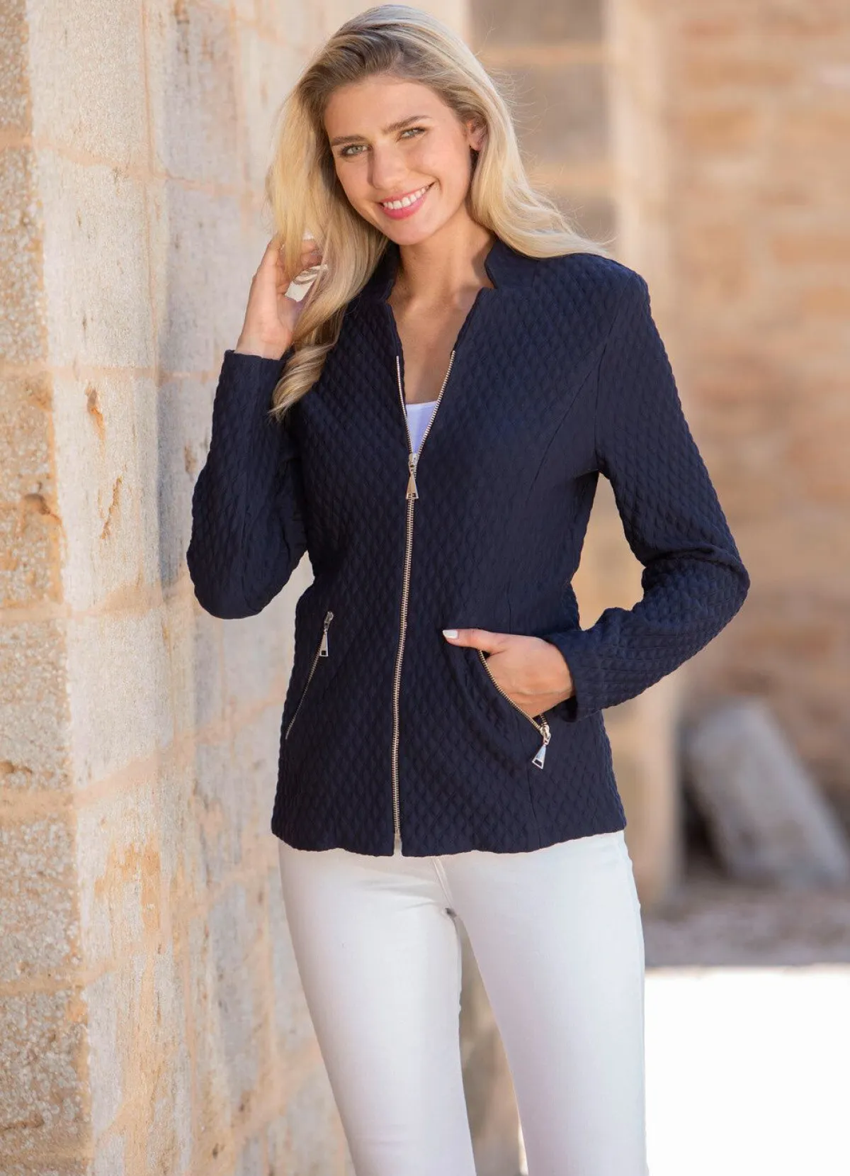 Online BADER Jacke mit Schulterpolstern MARINE