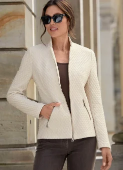 Clearance BADER Jacke mit Schulterpolstern CREME