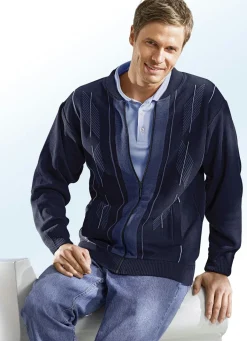 Best BADER Jacke mit seitlichen Schubtaschen MARINE