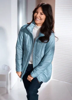 New BADER Jacke mit Smokeinsätzen EISBLAU