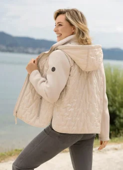 Best BADER Jacke mit trendgenauem Laserstepp ECRU