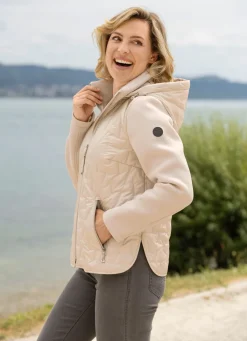 Best BADER Jacke mit trendgenauem Laserstepp ECRU