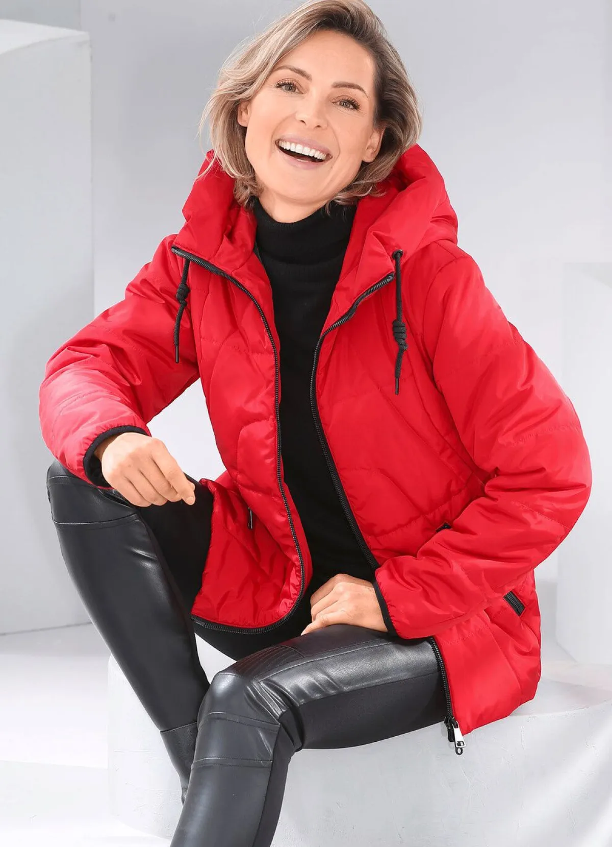 Best BADER Jacke mit verlängertem Rückteil FEUERROT