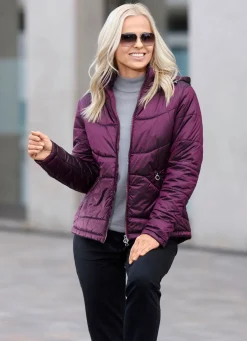 Hot BADER Jacke mit 2-Wege-Reißverschluss MAGENTA