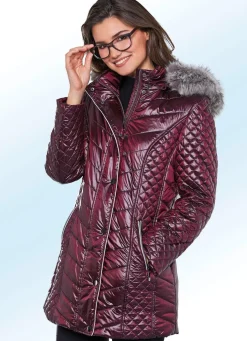 Discount BADER Jacke mit weißer Kontrastpaspelierung BORDEAUX