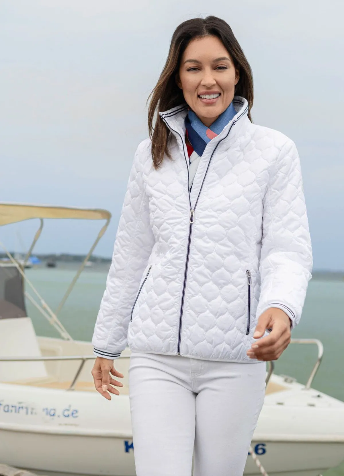 Clearance BADER Jacke mit Zwiebelstepp WEISS