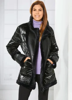 Clearance BADER Jacke im angesagten Materialmix SCHWARZ