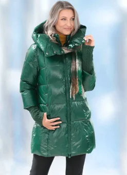 Best BADER Jacke mit langem Strickbund am Ärmelabschluss DUNKELGRÜN