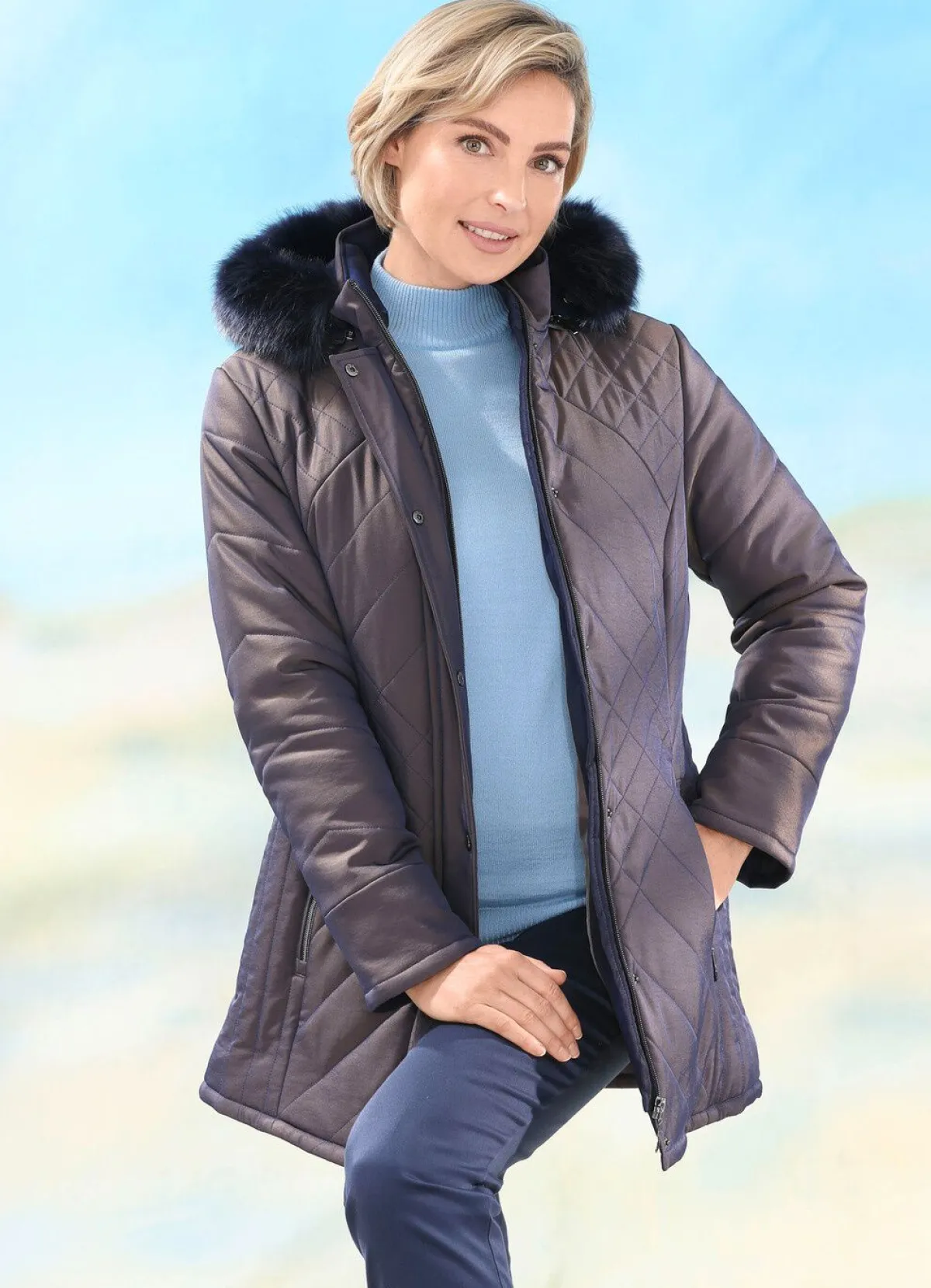 New BADER Jacke mit blauem Schimmer