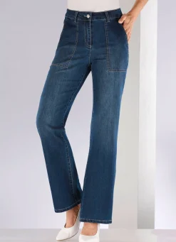 Clearance BADER Jeans in 4-Pocket-Form DUNKELBLAU
