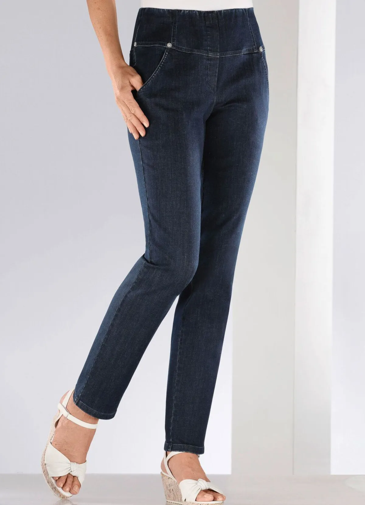 New BADER Jeans in Schlupfform DUNKELBLAU
