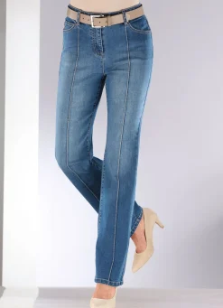Clearance BADER Jeans mit abgesteppten Biesen JEANSBLAU