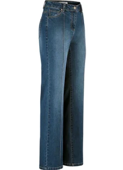 Sale BADER Jeans mit abgesteppten Biesen DUNKELBLAU