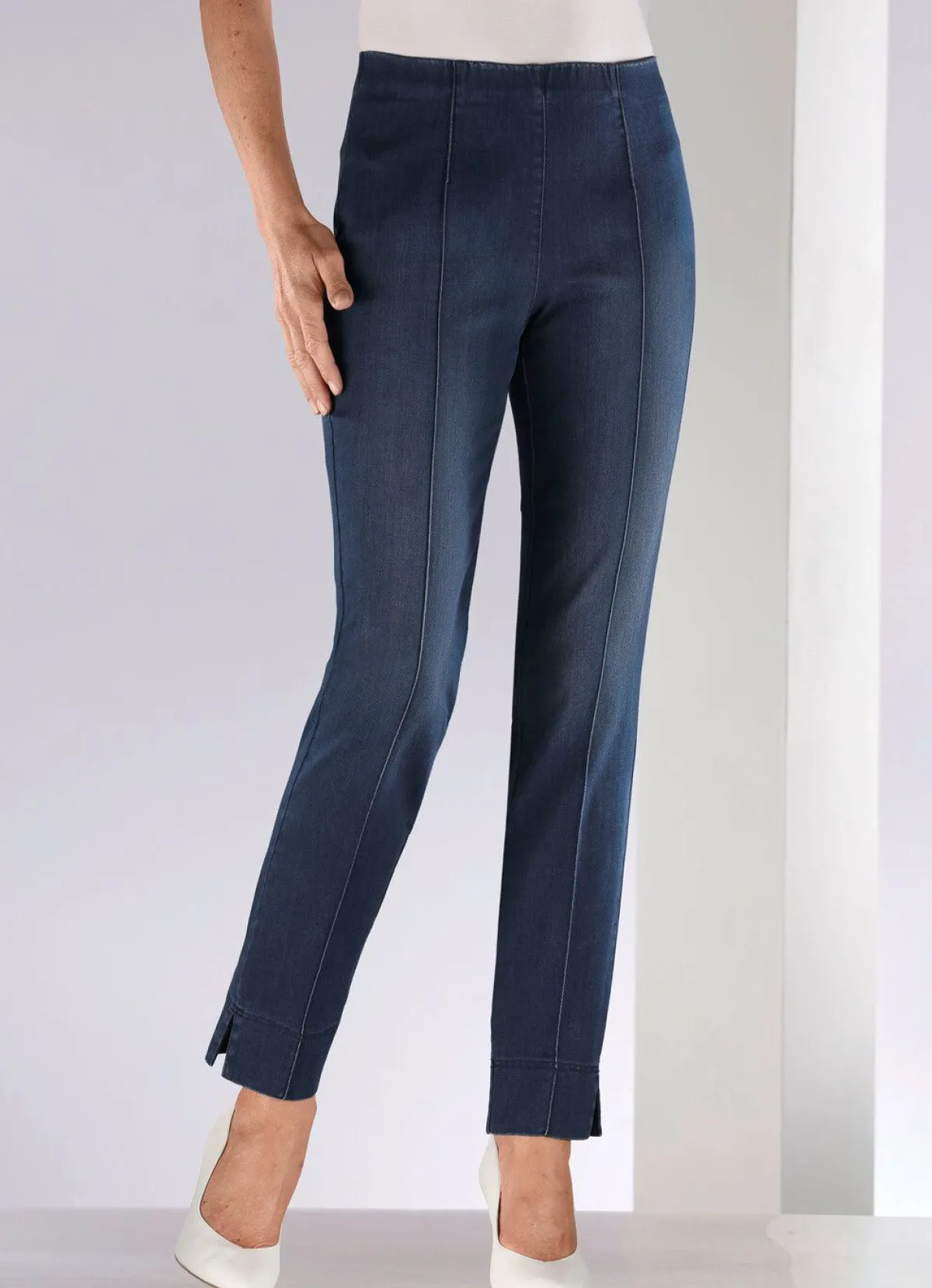 Clearance COSMA Jeans mit abgesteppten Biesen DUNKELBLAU